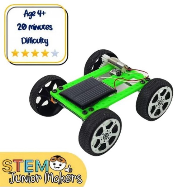 DIY Mini Solar Car with Gear and Motor