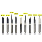 CNC Edge Router Bits - 60 Degree Flat- bottomed Sharp Column Knife - 10 piece 