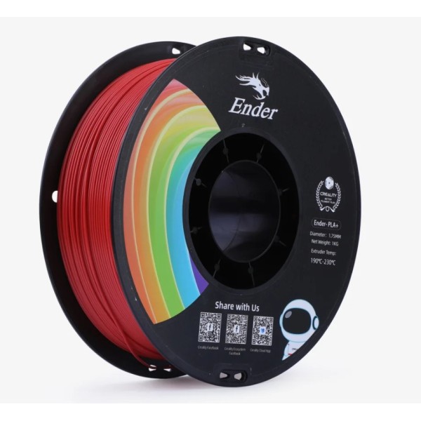 Creality Ender PLA+ Filament - Red 1Kg, 1.75mm