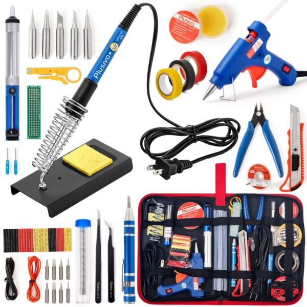 Plusivo Soldering Iron Kit 4 - with Glue Gun        