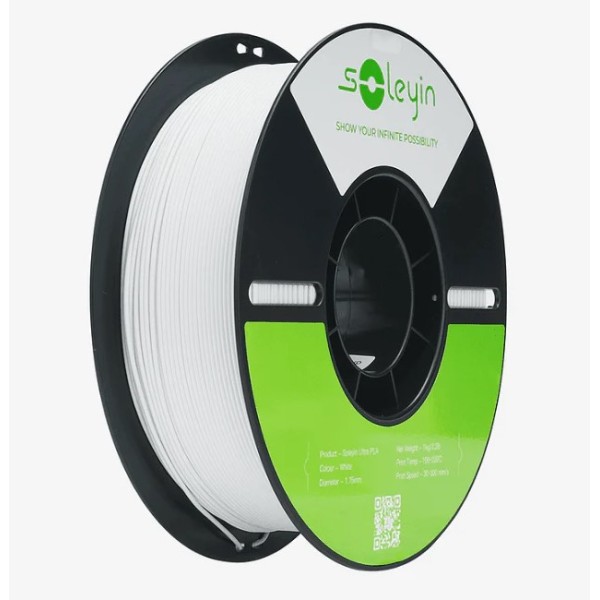Soleyin Ultra PLA Filament - White 1Kg, 1.75mm
