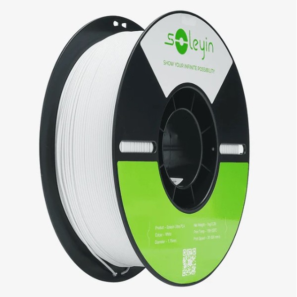 Soleyin Ultra PLA Filament - Matte White 1Kg, 1.75mm