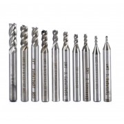 CNC Router Bits - HSS 4 Flute Milling Cutter 1.5-6mm End Mill Tool Set - 10 Piece Set