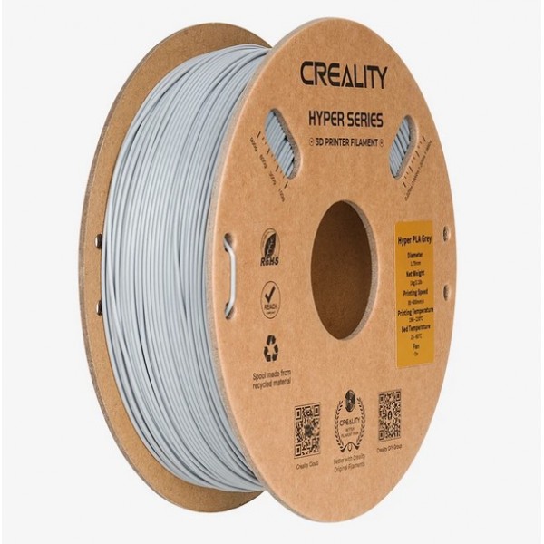 Creality Hyper Series PLA Filament - Grey 1Kg, 1.75mm