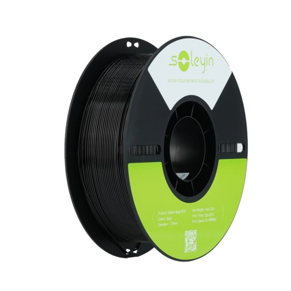 Soleyin Ultra PLA Filament - Black 1Kg, 1.75mm