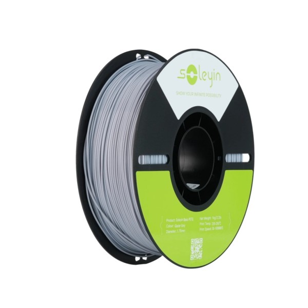 Soleyin Basic PETG Filament - Glacier Grey 1Kg, 1.75mm