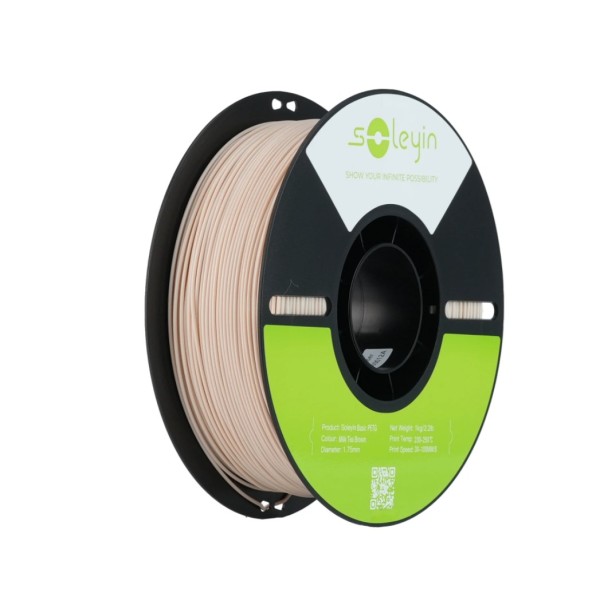 Soleyin Basic PETG Filament - Milk Tea Brown 1Kg, 1.75mm
