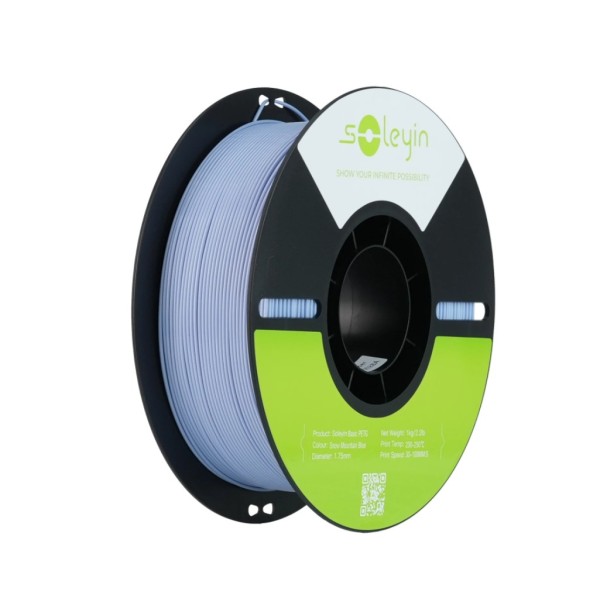 Soleyin Basic PETG Filament - Snow Mountain Blue 1Kg, 1.75mm