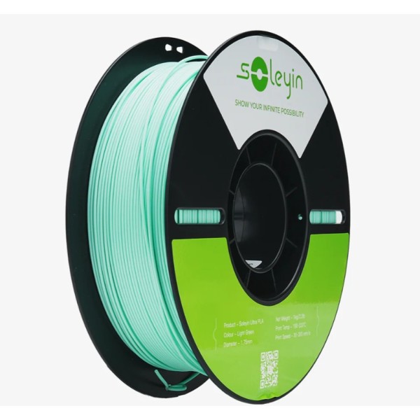 Soleyin Ultra PLA Filament - Light Green 1Kg, 1.75mm