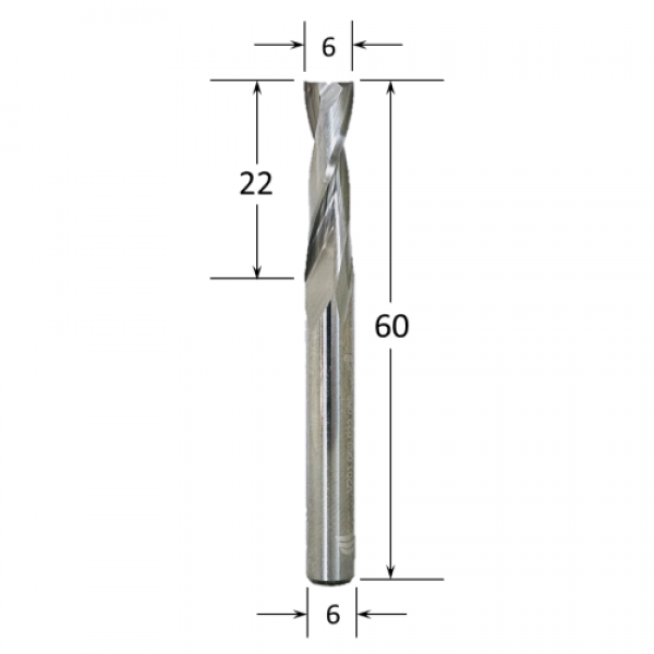CNC Router Bits - 10 Piece Set Double Edge Spiral Cutter Up Cut - 3.175 x 8mm