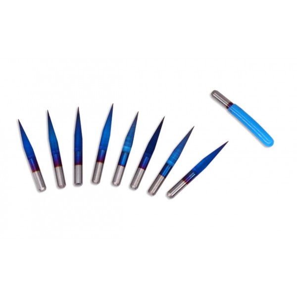 CNC Router Bits - Carbide V Shape Engraving Bits 10 Piece Set - 30 Degree